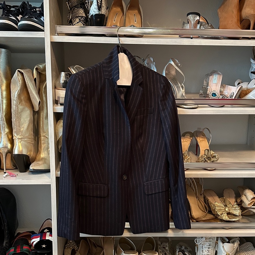 J. Crew Navy Pinstripe Blazer